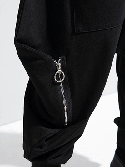 Zipper Original Simple Loose Solid Harem Pants