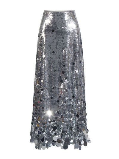 A-Line High Waisted Sequined Shiny Skirts Bottoms