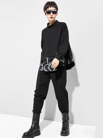 Original Split-Joint False Two Sweatshirt Tops