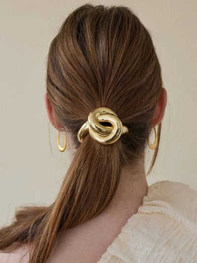 Minimalist Metal Knot Hair Tie