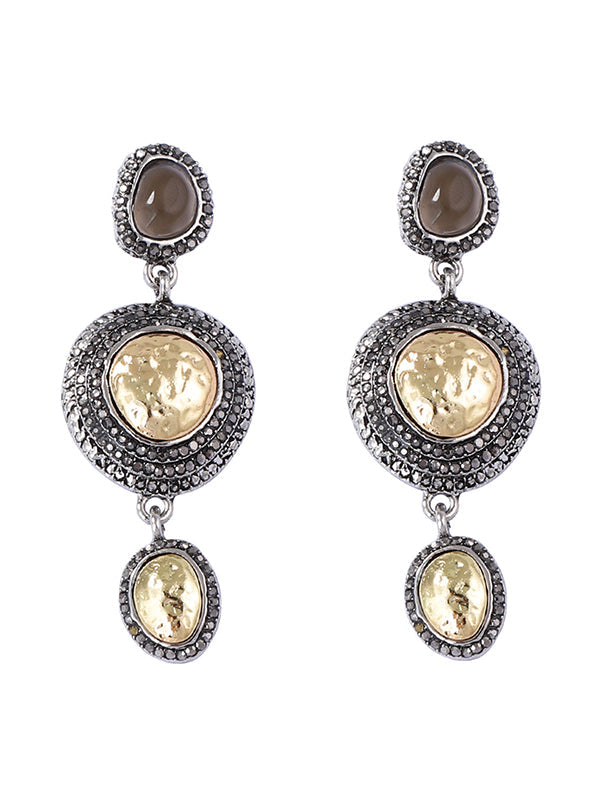 Chains Geometric Rhinestone Shiny Earrings Accessories