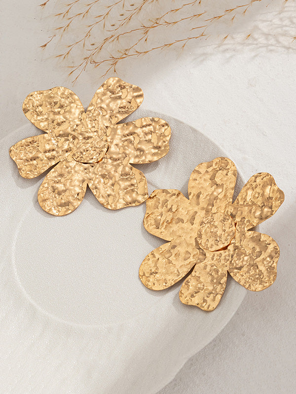 Irregularity Flower Shape Earrings Accessories
