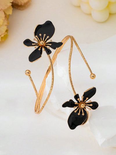 Adjustable Flower Shape Hollow Armlet Accessories
