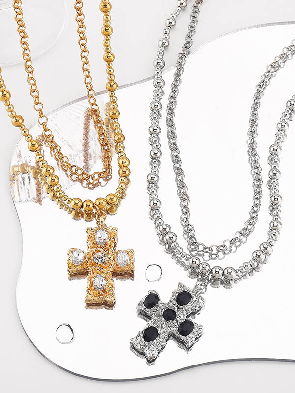 Geometric Layered Necklaces Accessories