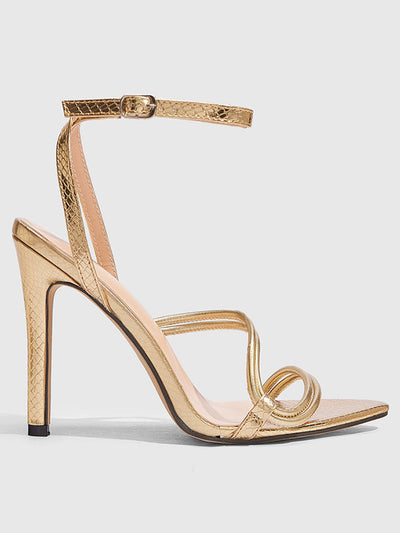 Belt Buckle Hollow Split-Joint Pumps Sandals