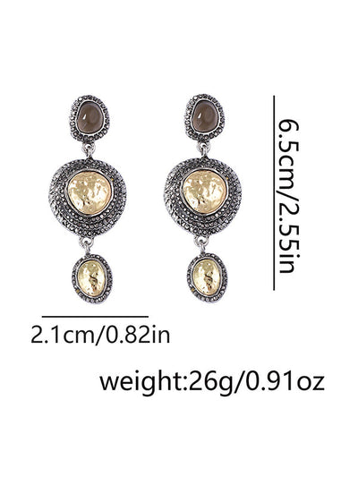 Chains Geometric Rhinestone Shiny Earrings Accessories