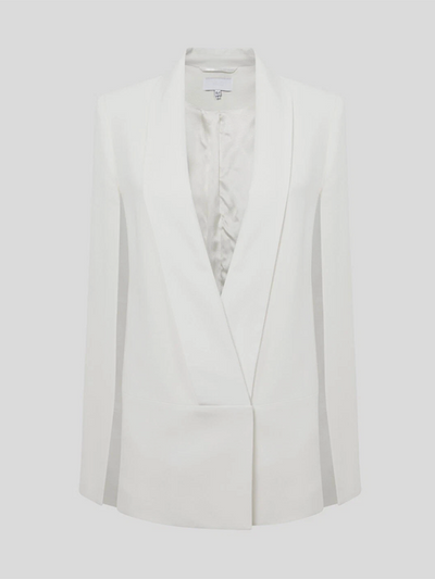 Cape Loose Solid Color Split-Joint V-Neck Blazer