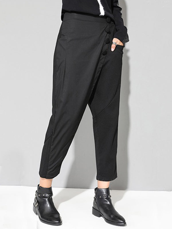 Leisure Fashion Irregularity Solid Color Harem Pants