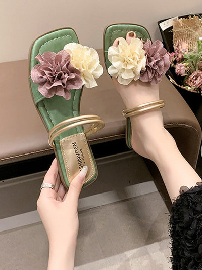 Flower Shape Open Toe Split-Joint Sandals