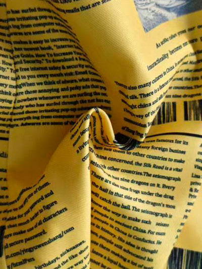 Long Sleeves Newspaper Print Split-Joint Lapel Blazer Suits