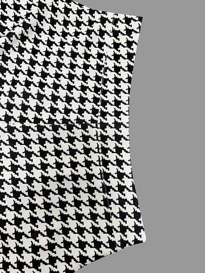 Loose Wide Leg Houndstooth Casual Pants Bottoms Trousers