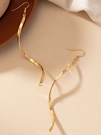 Solid Color Tasseled Spiral Eardrop Accessories