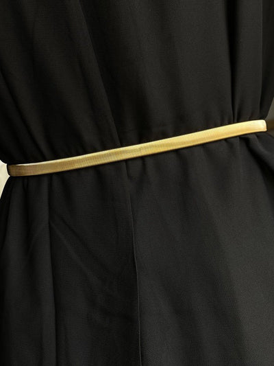 Buckle Geometric Pleated Solid Color Belts