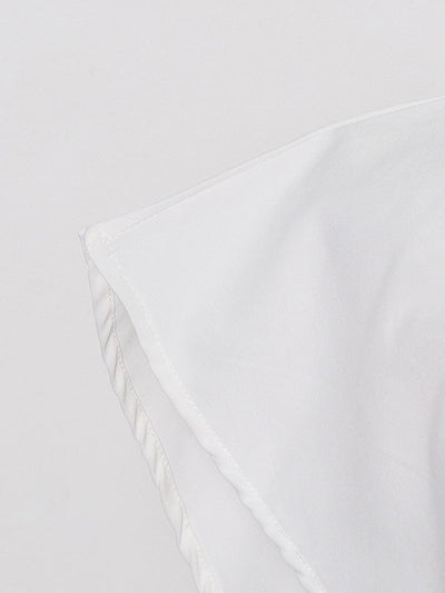 Original Solid Color Irregularity Geometry Blouse Tops