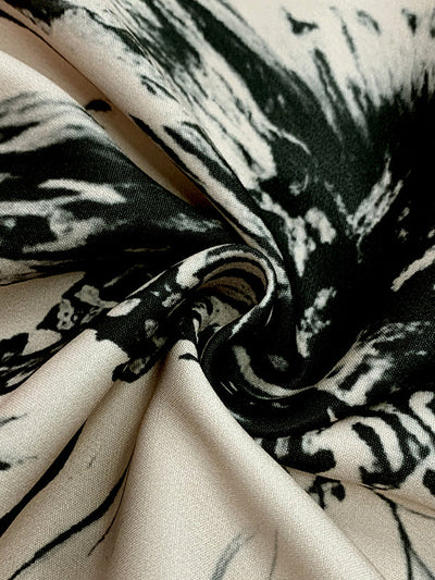 Loose Three-Quarter Sleeves Contrast Color Flower Print Round-Neck Midi Dresses