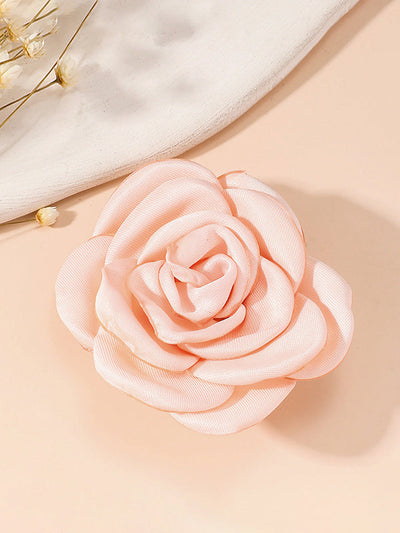 Solid Color Three-Dimensional Flower Brooch Accessories