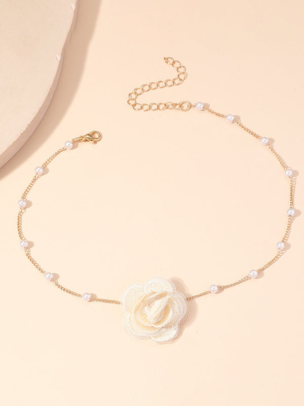 Three-Dimensional Flower Necklaces Accessories