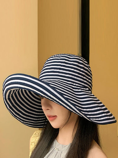 Split-Joint Striped Sun Hat