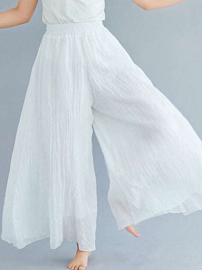 8 Colors Linen Super Loose Wide-Leg Casual Pants