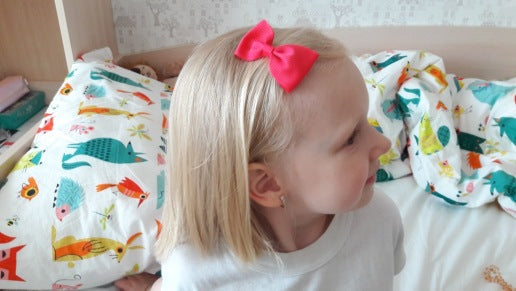 european and american solid color children's bow cute hairpin