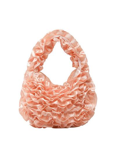 Ruffled Solid Color Mini Bags