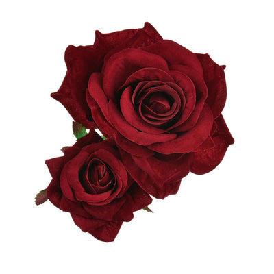 romantic rose cloth hair clip