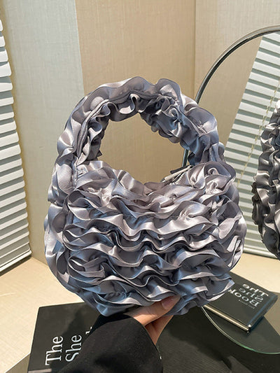 Ruffled Solid Color Mini Bags