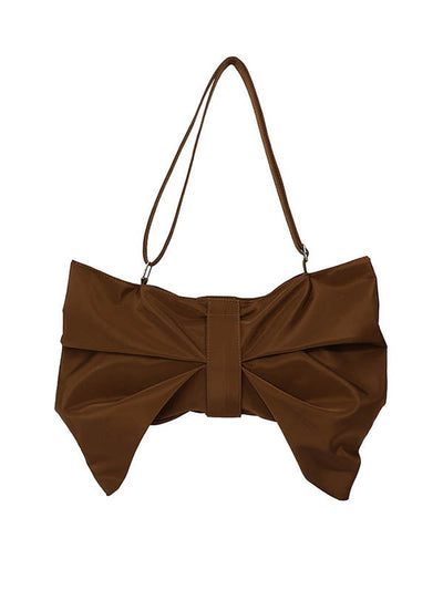 Bowknot Solid Color Zipper Shoulder Bags