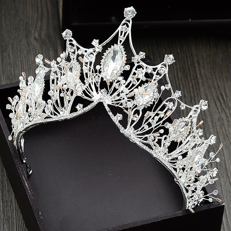 Women's Elegant Lady Streetwear Crown Alloy Inlay Artificial Crystal Rhinestones Crown