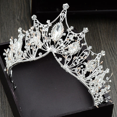 Women's Elegant Lady Streetwear Crown Alloy Inlay Artificial Crystal Rhinestones Crown
