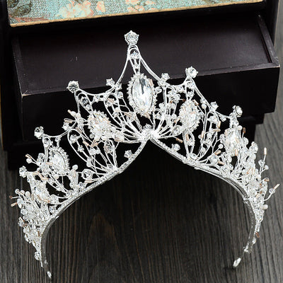 Women's Elegant Lady Streetwear Crown Alloy Inlay Artificial Crystal Rhinestones Crown