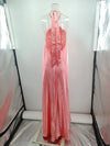 A-Line Loose Backless Solid Color Tied Halter-Neck Maxi Dresses