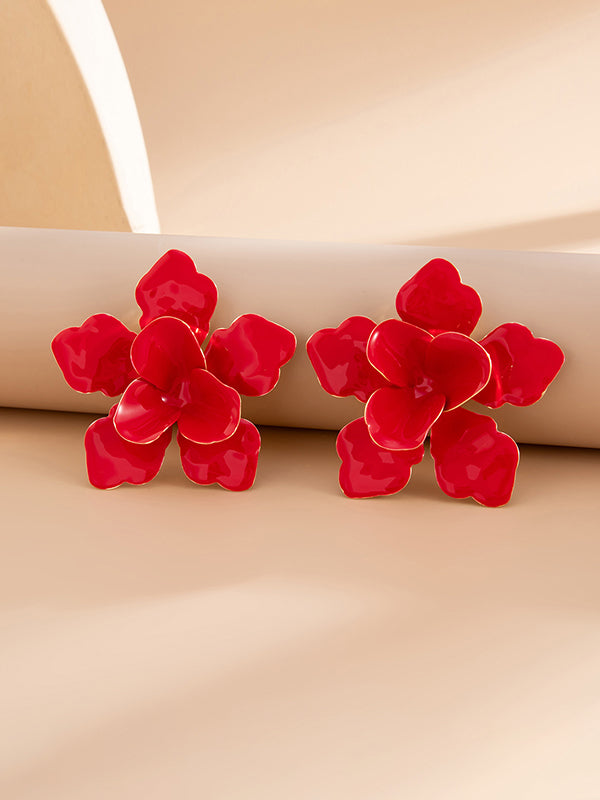 Flower Shape Drop Earrings