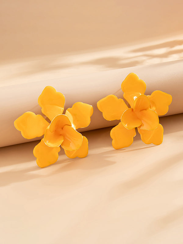 Flower Shape Drop Earrings