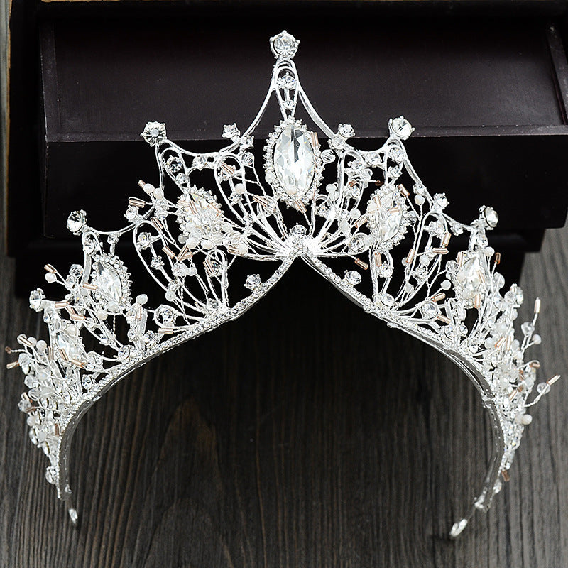 Women's Elegant Lady Streetwear Crown Alloy Inlay Artificial Crystal Rhinestones Crown
