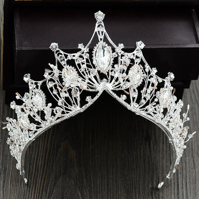 Women's Elegant Lady Streetwear Crown Alloy Inlay Artificial Crystal Rhinestones Crown