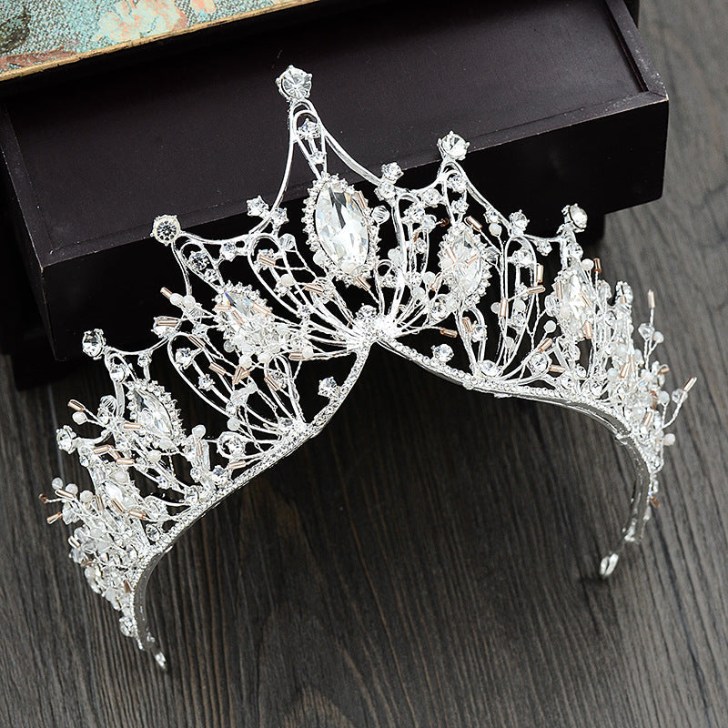 Women's Elegant Lady Streetwear Crown Alloy Inlay Artificial Crystal Rhinestones Crown