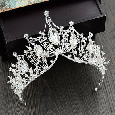 Women's Elegant Lady Streetwear Crown Alloy Inlay Artificial Crystal Rhinestones Crown