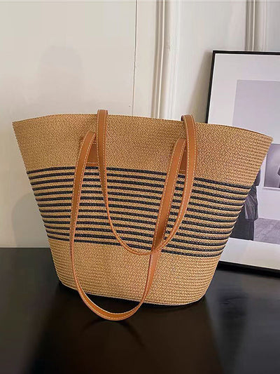 Split-Joint Woven Shoulder Bags Tote Bags