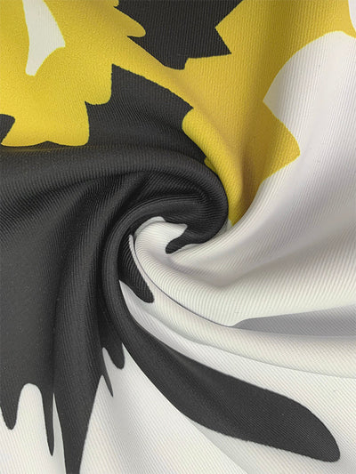 High Waisted Loose Flower Print Pants Trousers