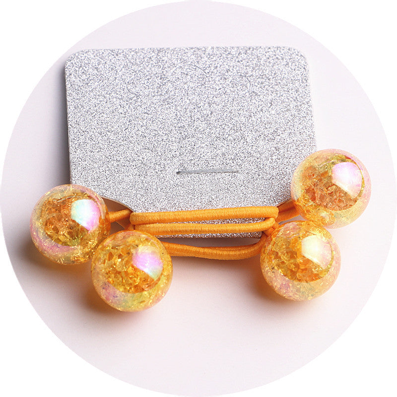 Kid'S Cute Simple Style Round Colorful Arylic Hair Tie