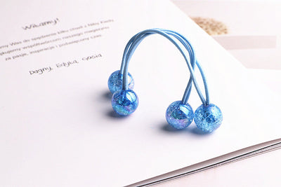 Kid'S Cute Simple Style Round Colorful Arylic Hair Tie