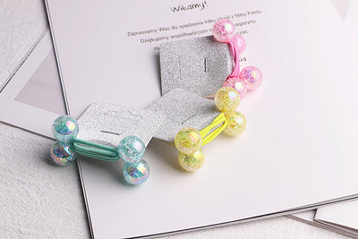 Kid'S Cute Simple Style Round Colorful Arylic Hair Tie