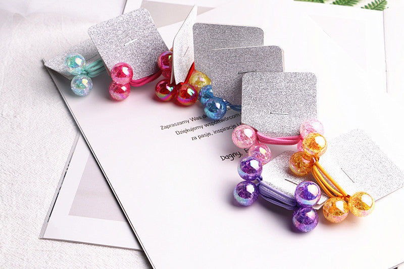 Kid'S Cute Simple Style Round Colorful Arylic Hair Tie