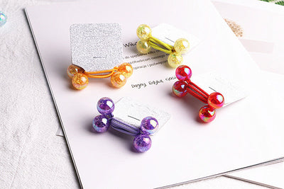 Kid'S Cute Simple Style Round Colorful Arylic Hair Tie