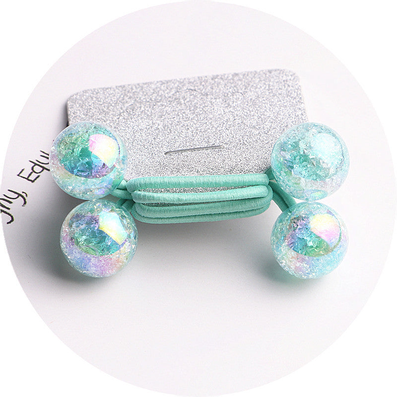 Kid'S Cute Simple Style Round Colorful Arylic Hair Tie