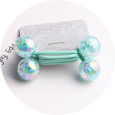 Kid'S Cute Simple Style Round Colorful Arylic Hair Tie