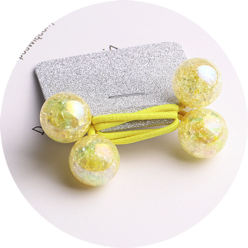 Kid'S Cute Simple Style Round Colorful Arylic Hair Tie