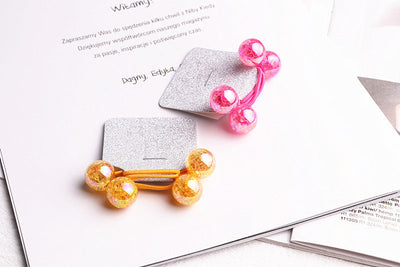 Kid'S Cute Simple Style Round Colorful Arylic Hair Tie