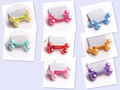 Kid'S Cute Simple Style Round Colorful Arylic Hair Tie
